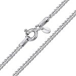 Amberta 925 Sterling Silver 1.5 mm Curb Chain Necklace Length 18" inch / 45 cm