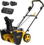 ZEGJAW 40V 20-Inch Snow Blower Cordless, Electric Snow Blower with Brushless Motor, Dual LED Light, 2x4.0 Ah Batteries and Dual Charger for Walkways and Driveways