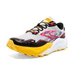 BROOKS Women's Caldera 7 Sneaker, Lunar Rock/Lemon Chrome/Black, 7.5 UK