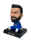 RVM Toys Virat Kohli Sports Cricket Bobble Head for Car Dashboard with Mobile Holder Action Figure Toys Collectible Bobblehead Showpiece for Office Desk Table Top Toy for Kids and Adults Multicolor