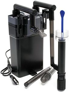 SunSun HBL-803 Filtro a Zainetto per Acquario Fino a 150 l, Filtro Esterno Hang on da 500 l/h e 6W, con Materiali filtranti Inclusi