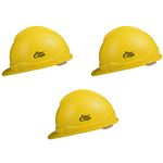 Allen Cooper Industrial Safety Helmet SH-701, Plastic Cradle with Manually adjustable Headband - YELLOW (Pack Of 3)