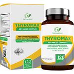 ThyroMax - Thyroid Support Supplement - 120 Vegan Capsules - 17 Active Ingredients Including Iodine, L-Tyrosine, Ashwagandha, B12 and Zinc - UK Made, 2 Month's Supply