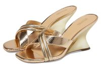 Michael Kors Women's Nadina Mule Wedge Slide Sandal, Pale Gold, 4 UK