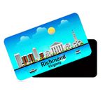 dhcrafts Rectangular Rubber Fridge Magnet/Magnetic Card Blue Virginia Richmond Design Pack of 1 (8.6cm x 5.4cm)