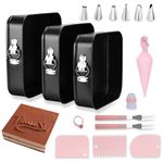 Square Pan Sets 3pcs 9''/10''/11'' Non-Stick Cheesecake Pan, Springform Cake Pans Leakproof Square Cake Pan, Cake Decorating Supplies Icing Tips Cake Side Scrapers, Suitable for Birthday Cake