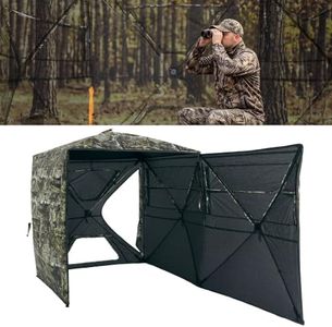 FLISSA Hunting Blind, 360° See-Through Ground Blind for Deer Hunting