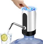 Electric Water Bottle Pump, USB Charging Automatic Drinking Water Dispenser, 30 Days Battery Life, Portable Water Bottle Switch for Universal 2-5 Gallon Bottle, For Home, Office, Travel, Camping,White