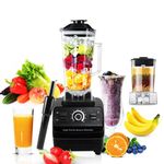 Homria-Appliance Blender Smoothie Maker, Multi-Function Blender, Food Grinder, Home Juicer, Two Size Cups, 2L, 3200W, 10 Adjustable Speeds, Comes with 6 Stainless Steel Blades, Up to 48000 RPM