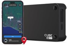 Cube GPS Tracker for Vehicles – Magnetic GPS Car Tracker, Real Time Worldwide Location Geo-Fencing, Hidden Tracking Device for Fleet Assets, Truck, Auto, Trailer, 1 Year Battery, Subscription Required