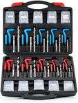 Orion Motor Tech Thread Repair Kit, SAE and Metric Helicoil Repair Kit with HSS Drill Bits Inserts Taps Break Off Tools, Rethreading Tools in 1/4" 5/16" 3/8" 7/16" 1/2" & M5 M6 M8 M10 M12 Sizes