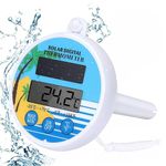 Pool Thermometer - Floating Pool Thermometer Digital Solar Pool Thermometer with LCD Display for Outdoor Indoor Swimming Pools Spas Hot Tubs Fish Ponds
