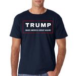 AW Fashions President Trump 2024 Make America Great Again T-Shirt Take America Back MAGA Election Save USA Tee, Navy, Small