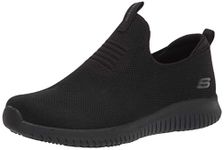 Skechers Women's Slip on Athletic Food Service Shoe, Black, 7.5