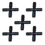 Pinolex® 4 Way Splitter 16mm Connector for Lawns Drip Irrigation Pipe Leakproof (Pack of 10)