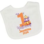 Personalised My 1st First Halloween Pumpkin Baby Bib 2024 Girls Boys Outfit Costume