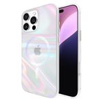 Case-Mate Soap Bubble Case iPhone 16 Pro Max [12ft Drop Protection] Protective Cover for iPhone 16 Pro Max 6.9" [Compatible with MagSafe] Cute Glitter Back Cover with Shockproof Tech - Iridescent