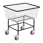 YITAHOME Wire Laundry Cart 2.5 Bushel, Rolling Laundry Basket with Wheels, Metal Commercial Wire Laundry Basket Cart with Galvanized Finish, Heavy Duty Large Steel Basket for Laundry Clothes Storage