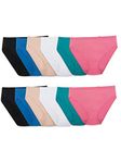 Fruit of the Loom Women's Microfiber Underwear, Lightweight & Sleek, Available in Plus Size, Assorted, Large (Pack of 12)