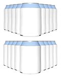 PartyPrints 200 Pack White Blank Can Cooler Sleeves, Customizable Bulk Sublimation Insulated Foam for Beer, Collapsible Plain Drink Holder, Cold Soda Insulator, 12oz Regular, 16oz Tall Cans