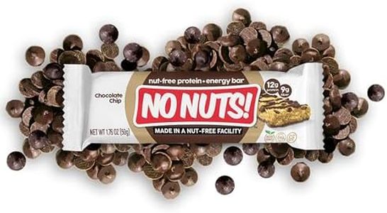 No Nuts! 100% Nut Free Dairy Free Vegan Protein Bars, Chocolate Chip, Organic, Kosher, Egg-Free, Non-Gmo & Dairy-Free Protein Bars