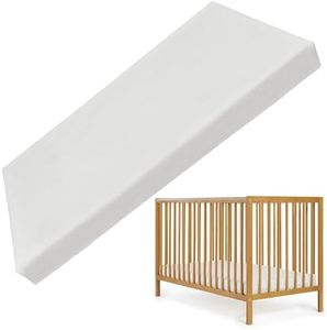 Sleep & Snuggle Premium Crib Mattress 5cm Deep with Washable Cover - Breathable, Anti-Allergy Fibre Mattress for Baby and Toddler (90 x 40 x 5)