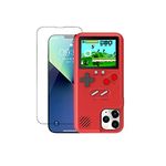 Game Console Case for iPhone 8, VOLMON Shockproof Case with Video Games for iPhone 7, Color Display Retro Gameboy Case, Game Phone Case for iPhone 6/6S/7/8 Red