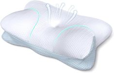 Cervical Pillow for Neck Pain, Contour Memory Foam Pillow Orthopedic Pillow for Shoulder Pain Ergonomic Head Neck Support Pillow for Side/Back/Stomach Sleepers with Removable Cover