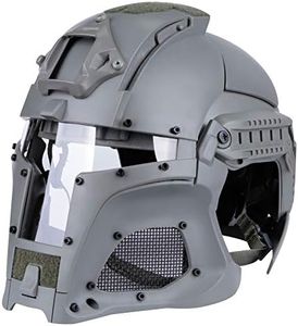 LEJUNJIE Tactical - Casco balístico Militar con raíl Lateral NVG para Transferencia de cañón de Combate del ejército, Airsoft, Paintball, máscara de Cara Completa