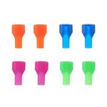 8pcs Bite Valve Replacement Sheath for Camelbak, 4 Colors Hydration Packs Bite Valve Mouthpiece BPA-Free Hydraulics Silicone Nozzle Parts Compatible with Camelbak Backpack Water Reservoir