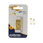 Korbond Safety Pins Gilt-110192, Gold, Assorted Sizes