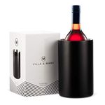 Villa & Marx Wine Chiller - Elegant Champagne Bucket with Premium Box - Insulated Wine Bottle Cooler Without Ice - Double Walled Wine Chiller Bucket, Fits And Cools All Bottles (Black)