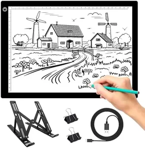 Light Pad - Light Box for Tracing, Adjustable Brightness Eye-Care Portable Light Table for Diamond Art, Sketching, Drawing, Art & Craft - Type-C Powered, 9''x12'' - Ideal for Artists & Hobbyists