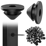 BLIKA 100 Pack Cable Railing Rubber Grommets for 1/8" 5/32" 3/16" Cables for Metal Cable Railing Posts, 1/8" Cable Railing Grommet, Cable Railing Protective Sleeves for Metal Posts