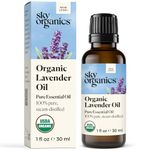 Lavender Essential Oil by Sky Organics (30 ml) 100% Pure Steam-Distilled Lavender Essential Oil Natural Lavender Oil for Aromatherapy Diffuser Massage Candles and DIY