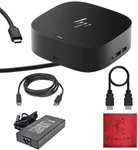 5TW10AA / 5TW10UT / 5TW10AA#ABB HP Docking Station for Laptop Dual Monitor and Charging - USB-C G5 Dock with 120W + HDMI Cable + DisplayPort Cable + Microfiber Cloth