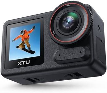 XTU S7 PRO 4K Action Camera 50FPS - Super 5.0 Stabilization, AI ISP, Magnetic Quick Release, 1/2'' 48MP Sensor, WiFi 6, 360° Horizon Lock Dual Screen Sports Camera for Motorcycle, Vlog, Travel