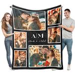 Easycosy Personalized Blankets for Couples Gifts Custom Picture Throw Blanket Personalized Photo Throw For Girlfriend Her Birthday Anniversay Ideas 80×120cm