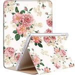 DuraSafe Cases for iPad Mini 5 4 3 2 1 Generation Printed Folio Cover A2133 MUQY2HN/A MUQW2HN/A MUQX2HN/A A1538 MK6K2HN/A MK6J2HN/A MK6L2HN/A A1599 MGNV2HN/A MGYE2HN/A MGNR2HN/A A1489 - Rose Flower