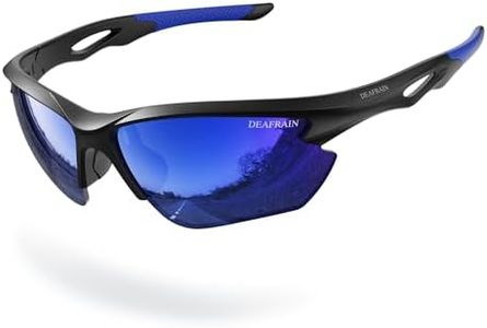 DEAFRAIN Polarized Sports Sunglasses for Men Women Cycling Running Fishing Driving Baseball Athletic Glasses UV Protection