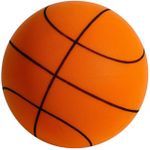 Silent Foam Basketball - Newest 2023 Indoor Training Ball, Uncoated High-Density for Low Noise and Various Activities (Orange, Size 7)