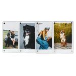 LAGIPA Magnetic Polaroid Frame For Fridge, 2x3 Instax Mini Photo Frames, Acrylic Refrigerator Magnet Frame [4 Pack 8Pcs]