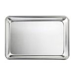 New Star Foodservice 33977 Commercial-Grade 18-Gauge Aluminum Sheet Pan/Bun Pan, 9 2/3" W x 6 2/3" L x 1" H (1/8 size)