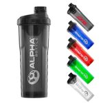 Alpha Designs | Protein Shaker Bottle | 1000ml Gym Cup | for Protein Powder Shakes & Sports Supplements | Pre Workout Mixer | BPA Free | 1L | Smoke