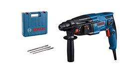 Bosch Professional GBH 2-21 Hammer Drill (230 V, with SDS Plus, incl. 3X SDS Plus Drill bits (6/8/10 mm), Auxiliary Handle, Machine Cloth, Depth Stop, in Carrying case)