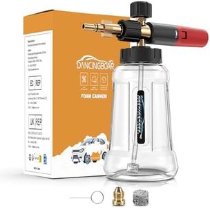 Dancingboar Snow Foam Lance Cannon Bottle for Bosch 110/120/125 Aquatak Black & Decker AR Blue Clean, Snow Foam Gun with Adjustable nozzle 1L,Bosch Pressure Washer Accessories