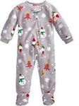 Family PJs Happy Gnomes Christmas Fleece Baby Footie Pajamas 12 Months #7824