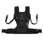 Goshyda Dual Camera Strap, Multi Camera Carrying Chest Harness Vest System with Side Holster and Secure Straps, for DSLR Cameras, Climbing Wedding Travel