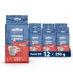 Lavazza Crema E Gusto Ground Coffee Blend, Espresso Dark Roast, 12 x 250 g Bricks