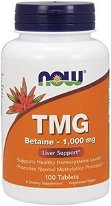 NOW Supplements, TMG (Trimethylglycine) 1,000 mg, 100 Tablets